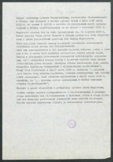 Odpisy dokumentów z Archiwum Państwowego w Wilnie dokonane przez ks. Bronisława Ussasa, a dotyczące sprawy konfiskaty i rewindykacji budynków będących własnością OO Dominkanów w Wilnie