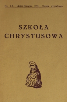 Szkoła Chrystusowa. R. 2, T. 3, nr 7/8 (1931)