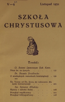 Szkoła Chrystusowa. R. 3, T. 5, nr 5 (1932)