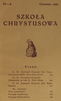 Szkoła Chrystusowa. R. 4, T. 6, nr 6 (1933)