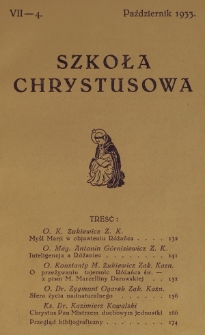 Szkoła Chrystusowa. R. 4, T. 7, nr 4 (1933)