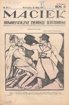 Maciek : humorystyczny tygodnik ilustrowany. R. 2 (1919), nr 20=29 (18 maja)