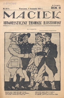Maciek : humorystyczny tygodnik ilustrowany. R. 2 (1919), nr 14-23 (6 kwietnia)
