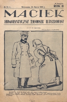 Maciek : humorystyczny tygodnik ilustrowany. R. 2 (1919), nr 12=21 (23 marca)