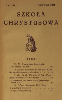 Szkoła Chrystusowa. R. 3, T. 4, nr 6 (1932)