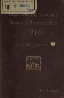 Kalendarz Informacyjny Straży Obywatelskiej na Rok 1916