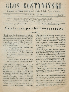 Głos Gostyniński : organ społeczno-gospodarczo-handlowy i literacki, tygodnik poświęcony sprawom Gostynina i okolicy. R. 2, nr 22 (28 maja 1922)