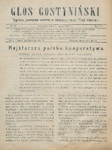 Głos Gostyniński : organ społeczno-gospodarczo-handlowy i literacki, tygodnik poświęcony sprawom Gostynina i okolicy. R. 2, nr 21 (21 maja 1922)