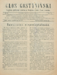 Głos Gostyniński : organ społeczno-gospodarczo-handlowy i literacki, tygodnik poświęcony sprawom Gostynina i okolicy. R. 2, nr 26 (25 czerwca 1922)