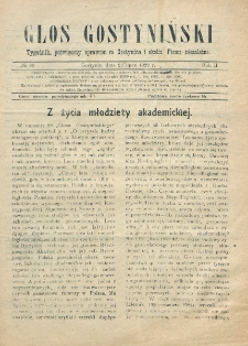 Głos Gostyniński : organ społeczno-gospodarczo-handlowy i literacki, tygodnik poświęcony sprawom Gostynina i okolicy. R. 2, nr 30 (23 lipca 1922)