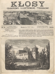 Kłosy : czasopismo illustrowane, tygodniowe. Tom 7, nr 158 (27 czerwca/ 9 lipca 1868)