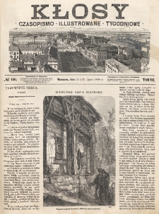 Kłosy : czasopismo illustrowane, tygodniowe. Tom 7, nr 160 (11/ 23 lipca 1868)