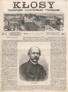 Kłosy : czasopismo illustrowane, tygodniowe. Tom 7, nr 165 (15/27 sierpnia 1868)