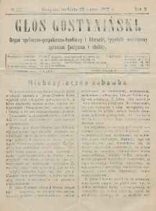 Głos Gostyniński : organ społeczno-gospodarczo-handlowy i literacki, tygodnik poświęcony sprawom Gostynina i okolicy. R. 2, nr 13 (26 marca 1922)