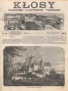 Kłosy : czasopismo illustrowane, tygodniowe. Tom 7, nr 169 (12/24 września 1868)