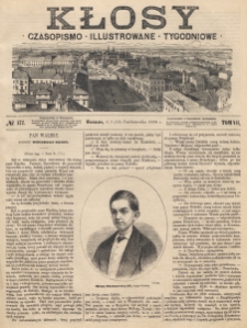 Kłosy : czasopismo illustrowane, tygodniowe. Tom 7, nr 172 (3/15 października 1868)