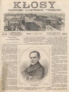 Kłosy : czasopismo illustrowane, tygodniowe. Tom 7, nr 176 (31 października/12 listopada 1868)