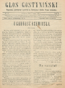 Głos Gostyniński : organ społeczno-gospodarczo-handlowy i literacki, tygodnik poświęcony sprawom Gostynina i okolicy. R. 2, nr 19 (7 maja 1922)