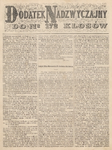 Kłosy : czasopismo illustrowane, tygodniowe. Tom 7 (1868), dodatek nadzwyczajny do nr 172