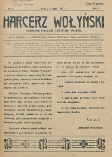 Harcerz Wołyński : miesięcznik młodzieży harcerskiej Wołynia. R. 1 (1925), nr 2 (w maju)