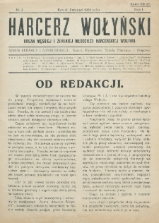 Harcerz Wołyński : miesięcznik młodzieży harcerskiej Wołynia. R. 1 (1925), nr 3 (listopad)