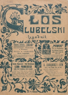 Głos Lubelski : pismo tygodniowe. R. 1 (1913), nr 1 (22 marca)