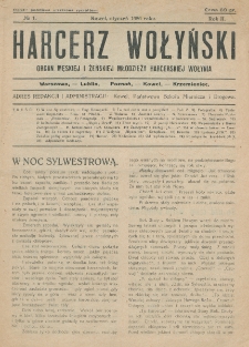 Harcerz Wołyński : miesięcznik młodzieży harcerskiej Wołynia. R. 2 (1926), nr 1 (styczeń)
