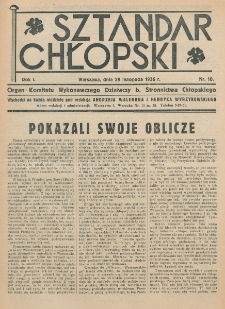 Sztandar Chłopski : organ Komitetu Wykonawczego działaczy b. Stronnictwa. R. 1 (1936)