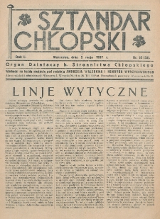 Sztandar Chłopski : organ Komitetu Wykonawczego działaczy b. Stronnictwa Chłopskiego. R. 2, nr 18=32 (2 maja 1937)