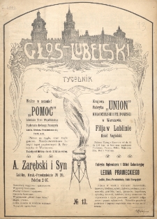 Głos Lubelski : pismo tygodniowe. R. 1 (1913), nr 13 (21 czerwca)