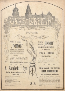Głos Lubelski : pismo tygodniowe. R. 1 (1913), nr 15 (5 lipca)