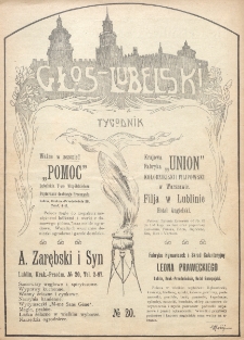Głos Lubelski : pismo tygodniowe. R. 1 (1913), nr 20 (9 sierpnia)