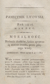 Pamiętnik Lwowski. 1816, T. 1, Marzec