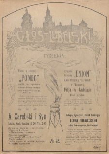 Głos Lubelski : pismo tygodniowe. R. 1 (1913), nr 22 (23 sierpnia)