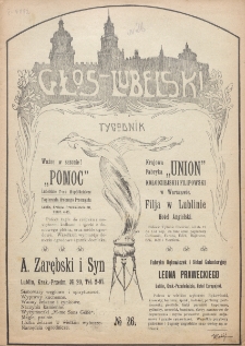 Głos Lubelski : pismo tygodniowe. R. 1 (1913), nr 26 (20 września)