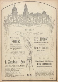 Głos Lubelski : pismo tygodniowe. R. 1 (1913), nr 21 (16 sierpnia)