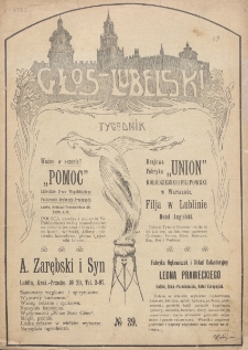 Głos Lubelski : pismo tygodniowe. R. 1 (1913), nr 29 (11 października)