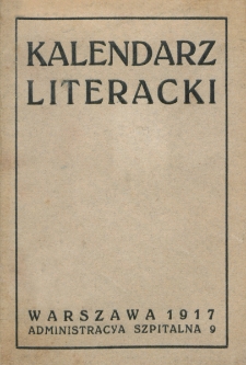 Kalendarz Literacki. 1917