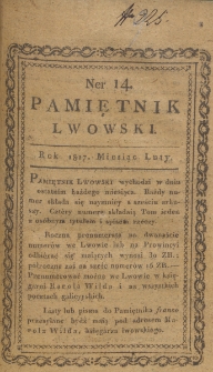 Pamiętnik Lwowski. 1817, T. 4, Luty