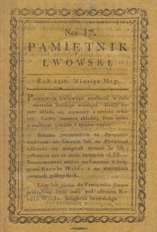 Pamiętnik Lwowski. 1817, T. 5, Maj