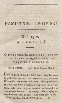 Pamiętnik Lwowski. 1817, T. 6, wrzesień