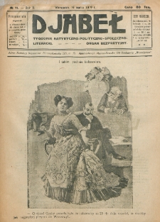 Djabeł : tygodnik satyryczny, polityczno-społeczno-literacki : organ bezpartyjny. R. 2, nr 11 (16 marca 1919)