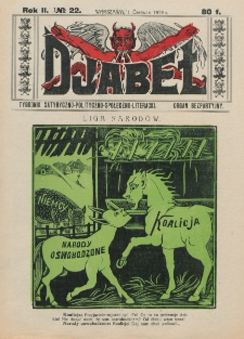 Djabeł : tygodnik satyryczny, polityczno-społeczno-literacki : organ bezpartyjny. R. 2, nr 22 (1 czerwca 1919)
