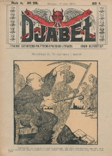 Djabeł : tygodnik satyryczny, polityczno-społeczno-literacki : organ bezpartyjny. R. 2, nr 28 (13 lipca 1919)
