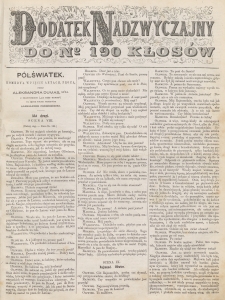 Kłosy : czasopismo illustrowane, tygodniowe. Tom 8 (1869), dodatek nadzwyczajny do numeru 190