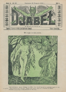 Djabeł Warszawski : tygodnik satyryczno-polityczno-społeczno-literacki : organ bezpartyjny. R. 2, nr 34 (24 sierpnia 1919)