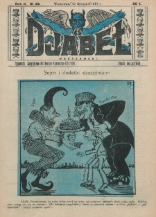 Djabeł Warszawski : tygodnik satyryczno-polityczno-społeczno-literacki : organ bezpartyjny. R. 2, nr 32 (10 sierpnia 1919)