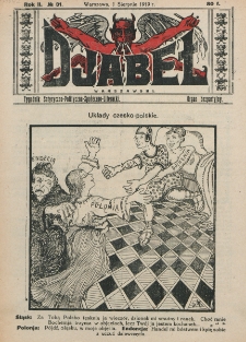 Djabeł Warszawski : tygodnik satyryczno-polityczno-społeczno-literacki : organ bezpartyjny. R. 2, nr 31 (1 sierpnia 1919)