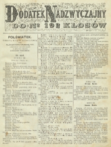 Kłosy : czasopismo illustrowane, tygodniowe. Tom 8 (1869), dodatek nadzwyczajny do numeru 192