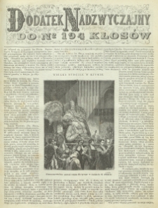 Kłosy : czasopismo illustrowane, tygodniowe. Tom 8 (1869), dodatek nadzwyczajny do numeru 194